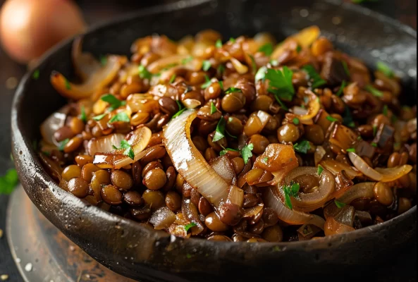 Sauteed Lentils with Onions